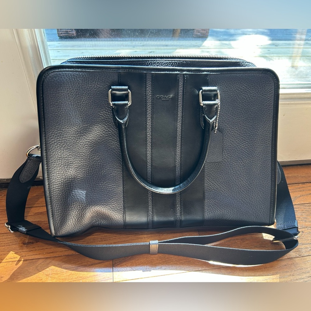 Coach Black and Blue Workbag with Laptop Sleeve